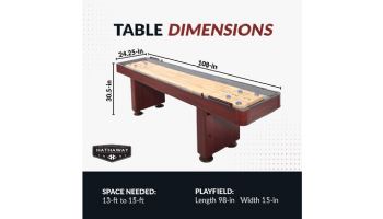 Hathaway Challenger 72-In Air Hockey Table with LED Scoring | Cherry Finish | NG1210 BG1210