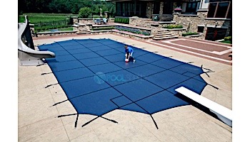Arctic Armor 20-Year Super Mesh Right End Step Safety Cover | Rectangle 20' x 40' Blue | WS751BU