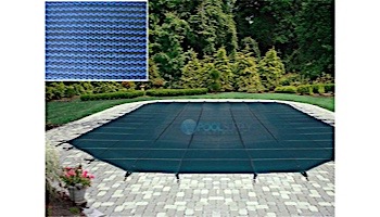 Arctic Armor 18-Year Standard Mesh Left End Step Safety Cover | Rectangle 15' x 30' Blue | WS326BU
