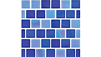 National Pool Tile Reflections 1x1 Series Glass Tile | Blue Lagoon | 201-030