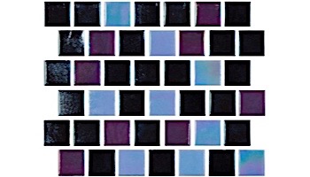 National Pool Tile Reflections 1x1 Series Glass Tile | Onyx Moon | 201-032