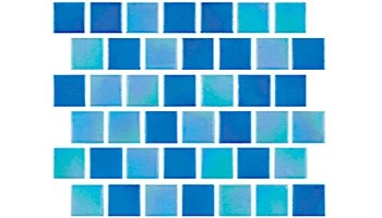 National Pool Tile Reflections 1x1 Series Glass Tile | Cool Aqua | 201-028