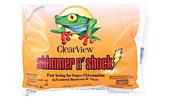 ClearView Shimmer-N Shock Granular Chlorine DiChlor | 1 LB Bag | CVDB001