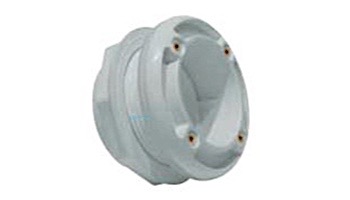 AquaStar 6" Bulkhead Adapter, 2.5 " Thread, 2" Socket, with Gaskets and Locking Nut for Fiberglass/Steel | White | 6HA25T20S101