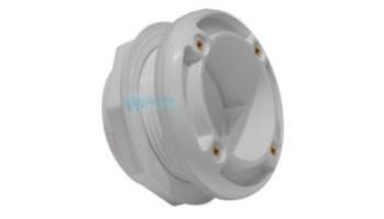 AquaStar 6" Bulkhead Adapter, 2.5 " Thread, 2" Socket, with Gaskets and Locking Nut for Fiberglass/Steel | White | 6HA25T20S101