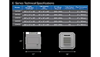 CompuPool E-Series Commercial Salt Water Chlorine Generator 220-240V | 5lbs Chl per Day | ES100RP