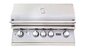 Lion Premium Grills L-75000 32_quot; 4-Burner Stainless Steel Built-in Propane Grill with Lights | 75625