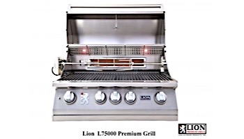 Lion Premium Grills L-75000 32" 4-Burner Stainless Steel Built-in Propane Grill with Lights | 75625