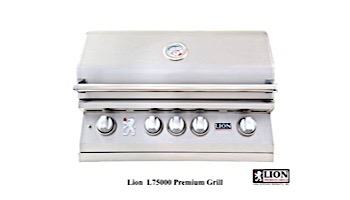 Lion Premium Grills L-75000 32" 4-Burner Stainless Steel Built-in Propane Grill with Lights | 75625