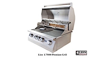 Lion Premium Grills L-75000 32" 4-Burner Stainless Steel Built-in Propane Grill with Lights | 75625