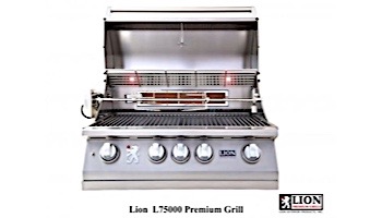 Lion Premium Grills L-75000 32" 4-Burner Stainless Steel Built-in Natural Gas Grill with Lights | 75623