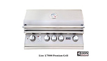 Lion Premium Grills L-75000 32" 4-Burner Stainless Steel Built-in Natural Gas Grill with Lights | 75623