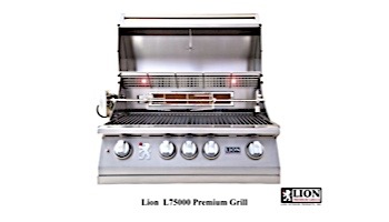 Lion Premium Grills L-75000 32" 4-Burner Stainless Steel Built-in Natural Gas Grill with Lights | 75623