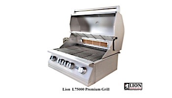 Lion Premium Grills L-75000 32" 4-Burner Stainless Steel Built-in Natural Gas Grill with Lights | 75623