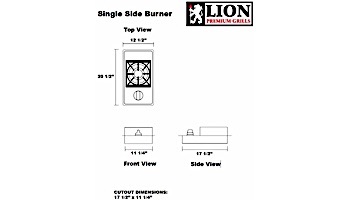 Lion Premium Grills Stainless Steel Single Side Burner Propane | L6247