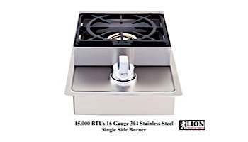 Lion Premium Grills Stainless Steel Single Side Burner Natural Gas | L5631