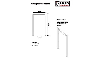 Lion Premium Grills Stainless Steel Refridgerator Frame | 32923