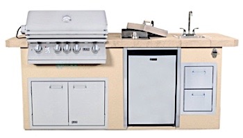 Lion Premium Grill Islands Resort Q with Stucco Propane | 90109LP