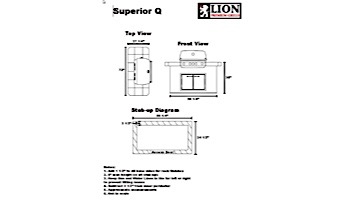 Lion Premium Grill Islands Superior Q with Rock or Brick Propane | 90102LP