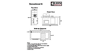 Lion Premium Grill Islands Sensational Q with Stucco Natural Gas | 90105NG