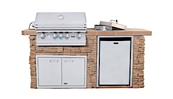 Lion Premium Grill Islands Sensational Q with Stucco Propane | 90105LP