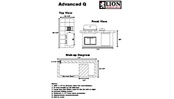 Lion Premium Grill Islands  Advanced Q with Stucco Propane | 90107LP