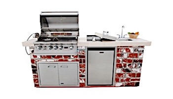 Lion Premium Grill Islands Premium Q with Stucco Natural Gas | 90111NG