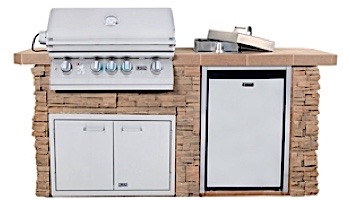 Lion Premium Grill Islands Sensational Q with Stucco Propane | 90105LP