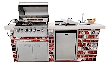 Lion Premium Grill Islands Premium Q with Stucco Natural Gas | 90111NG