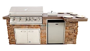 Lion Premium Grill Islands Quality Q with Rock or Brick Propane | 90114LP