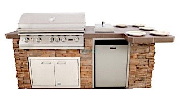 Lion Premium Grill Islands Quality Q with Rock or Brick Natural Gas | 90114NG