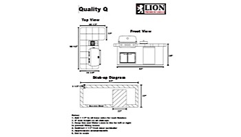 Lion Premium Grill Islands Quality Q with Rock or Brick Natural Gas | 90114NG