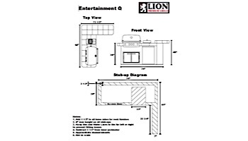 Lion Premium Grill Islands Entertainment Q with Stucco Natural Gas | 90115NG