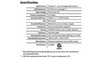 DG Lights XT Compact Spot Brass 3W LED Spot | XT-BR-27-N06-N