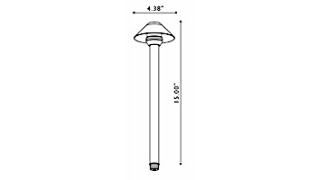 FX Luminaire BellaDonna Incandescent Path Light with 18" Riser  | Copper | 20W | BD-20-18R-CU