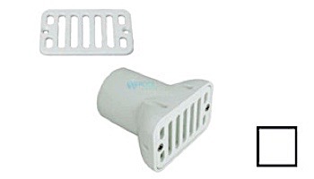 AquaStar Gutter Deck Drain 2_quot;x4_quot; Fits 2_quot; Pipe | White | GDD101