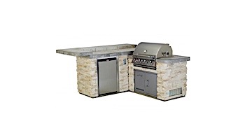 Bull Outdoor Products Jr. Gourmet Q Island | Raised Bar | Stucco | 31022