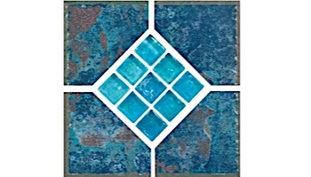 National Pool Tile Verona 6x6 Series | Borba Turquoise Deco | VR679 DECO