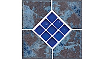 National Pool Tile Verona 6x6 Series | Tondela Blue Deco | VR681 DECO