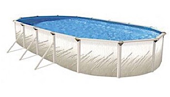 Pretium 12'X24' Oval 52" Steel Wall Pool Assy Only w/ Skimmer & Return | Pool Only | PPREGXDUN-CH122452SSSTSSFB0-WS