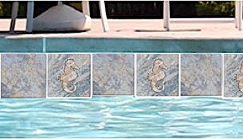 National Pool Tile Oasis Series 6x6 Deco | Blue Nile | OSS-NILE DECO