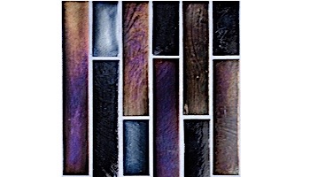 National Pool Tile Oceanscapes 6x12 Vertical Stick Glass | Blackies | OCN-BLACKIES VS6