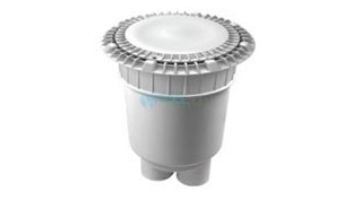 AquaStar 8" Round MoFlow Suction Outlet Cover with 2 Port Double Deep Sump Bucket (VGB Series) | Light Gray | 8MF103B