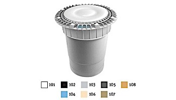 AquaStar 8" Round Suction Outlet Cover with Vented Riser Ring with 2 Port Double Deep Sump Bucket with 6" Socket (VGB Series) Black | 8AVWR102F