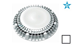 AquaStar 8" Round Super Low-Profile Anti-Vortex Cover/Mud Frame with Vented Riser Ring | White | LP8AVWR101
