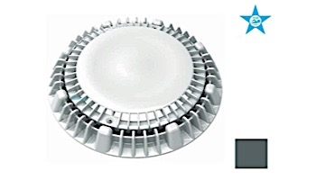 AquaStar 8" Round Super Low-Profile Anti-Vortex Cover/Mud Frame with Vented Riser Ring | Dark Gray | LP8AVWR105