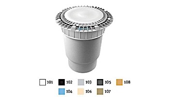 AquaStar 8" Round Low Profile Suction Outlet Cover with Vented Riser Ring with Double Deep Sump Bucket with 6" Spigot (VGB Series) Dark Gray | LP8AVWR105E