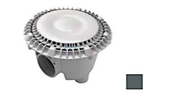 AquaStar 8" Sump Bucket with Super Low Profile Anti-Entrapment Cover with Riser Ring | Dark Gray | LP8SBWR105