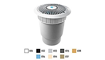 AquaStar 8'' Star Anti-Entrapment Cover, Solid Riser Ring and Double | Deep Frame with 6'' Spigot Sump Bucket (VGB Series) Dark Gray | A8R105E