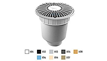 AquaStar 8" Round MoFlow Suction Outlet Cover with 4" Socket Deep PVC Sump | Black | 8MF102D